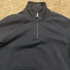Flint and Tinder 10-Year Medium Blue 1/4 Zip Pullover USA Made Pocket